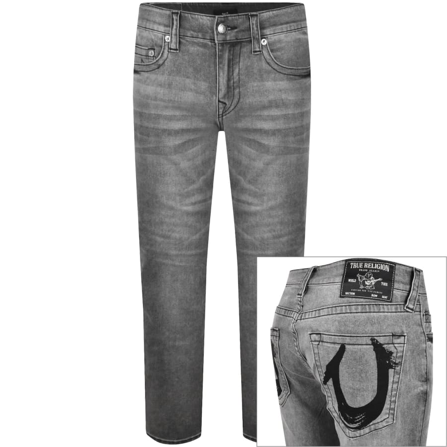 True Religion Rocco Skinny Jeans Grey | Mainline Menswear us